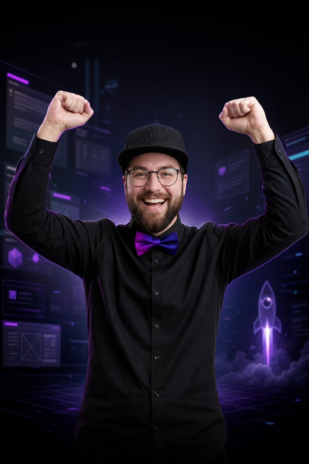 Philipp Flues feiert einen erfolgreichen Projektlaunch